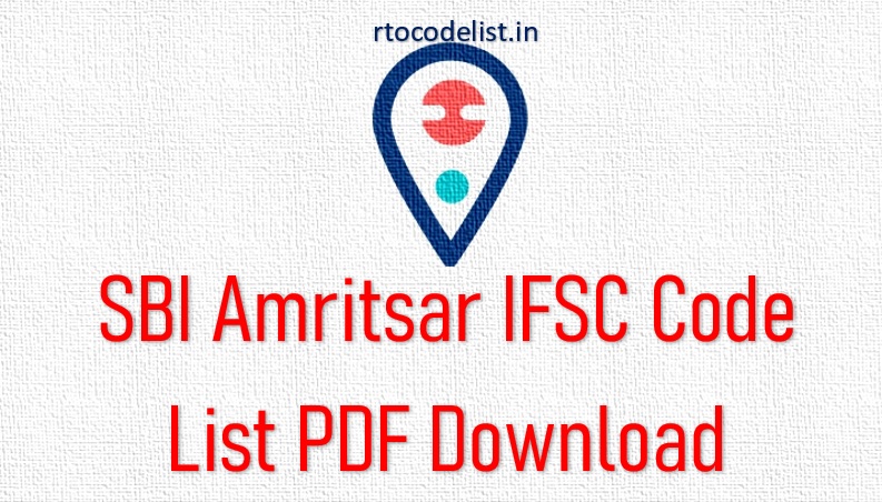 SBI Amritsar IFSC Code List PDF Download