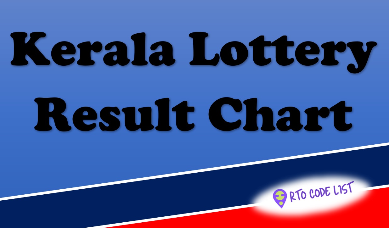 Kerala Lottery Result Chart 2024 RTO Code List