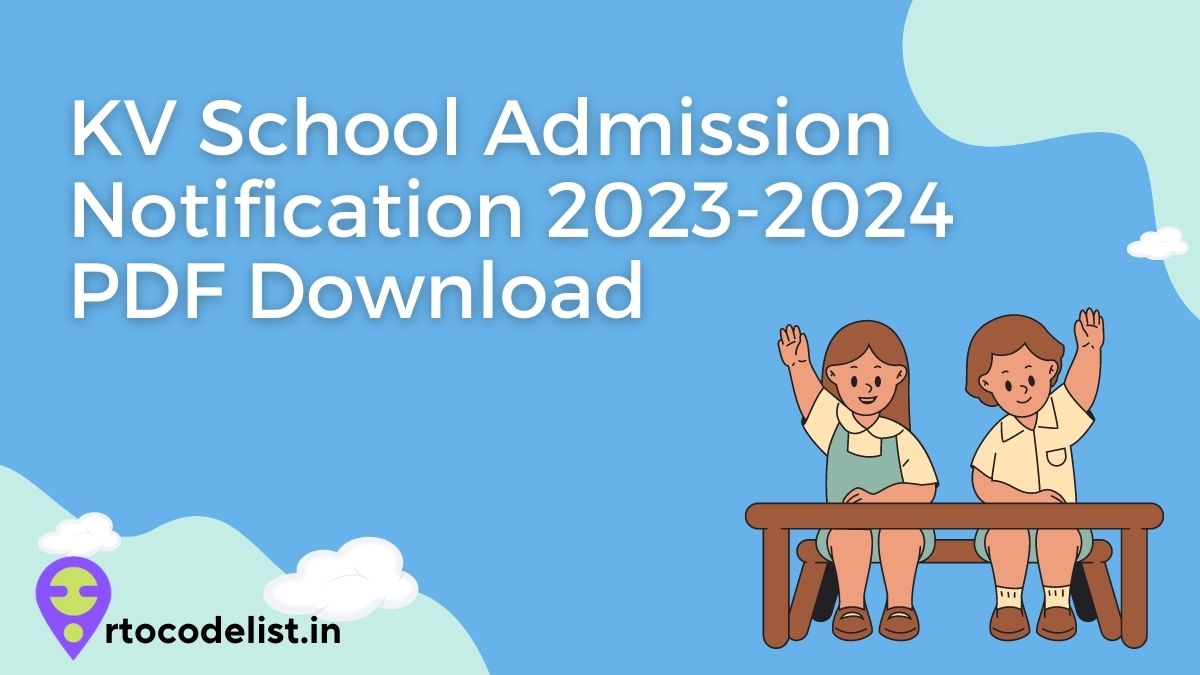 KV School Admission Notification 2023-2024 PDF Download