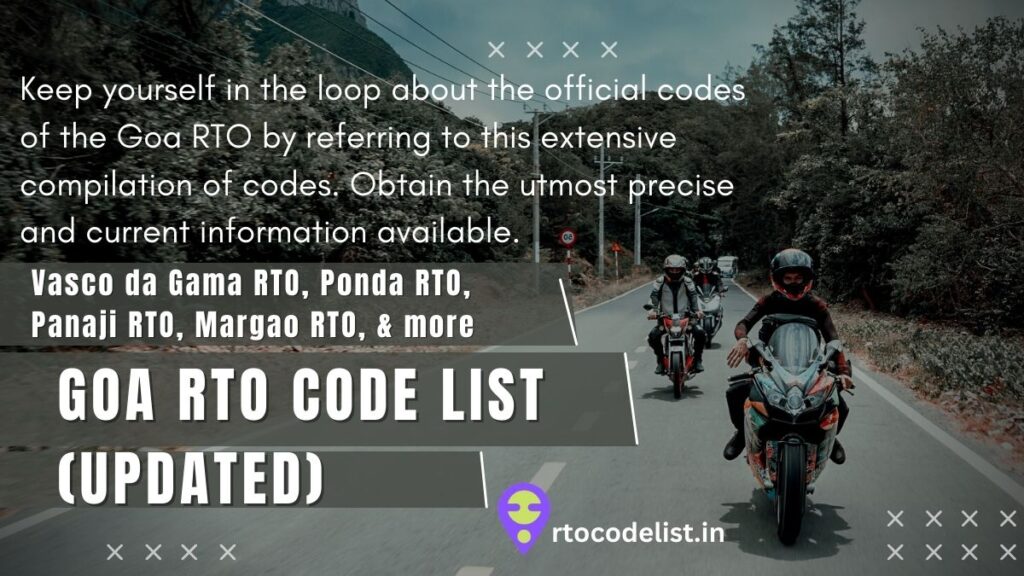 Goa RTO Code List (Updated)