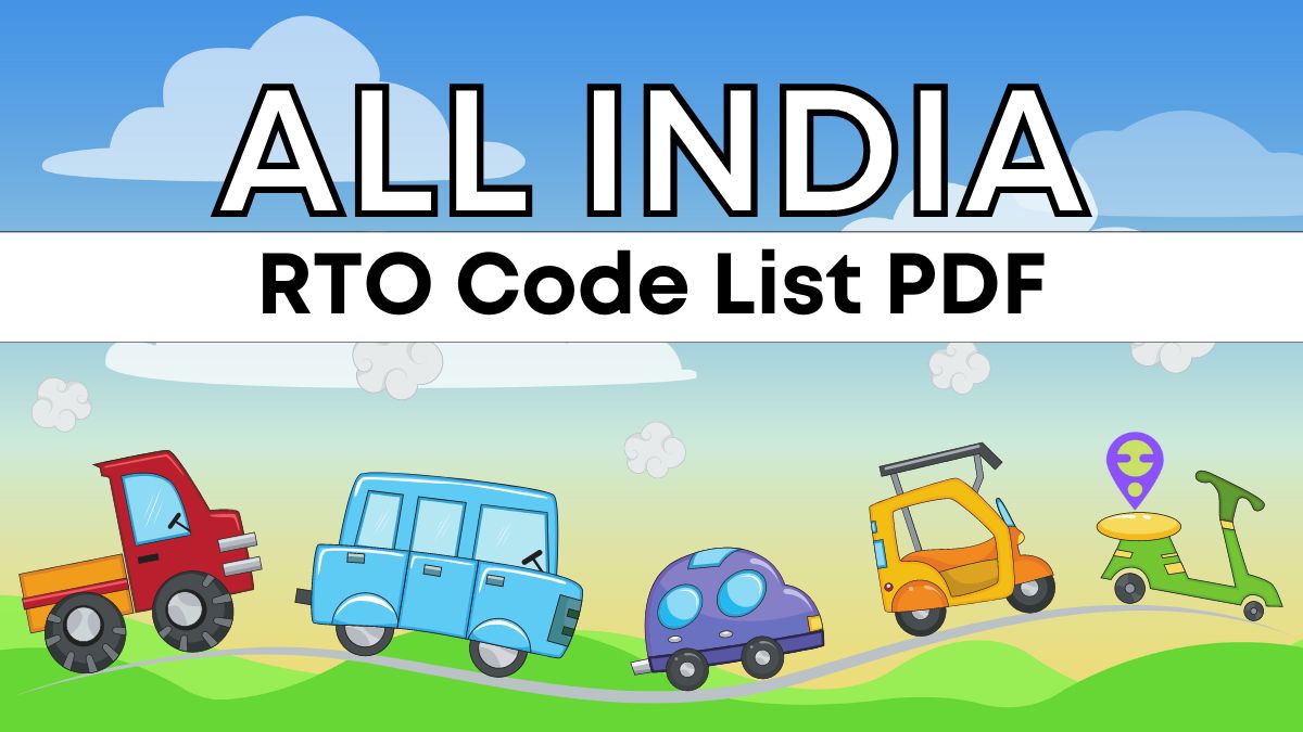 All India RTO State Level Code List